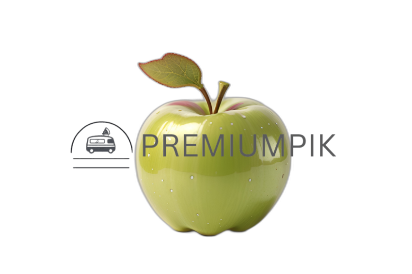 3D Apple on a transparent background