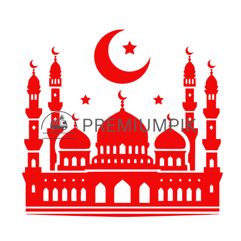 Red mosque vector design