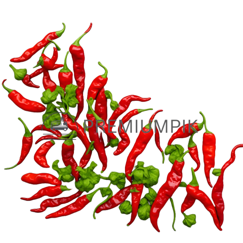 Red chillies transparent photo