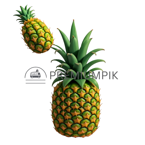 pine apples on transparent background