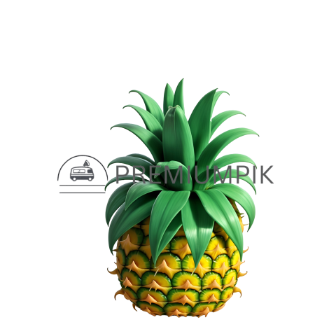 Small  Pineapple on transparent background