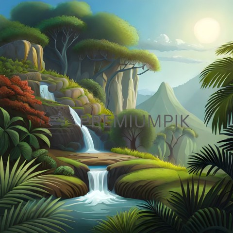 Waterfall  ai art image